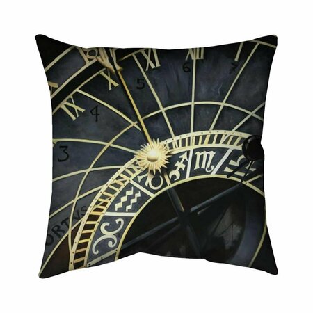 BEGIN HOME DECOR 20 x 20 in. Astrologic Clock-Double Sided Print Indoor Pillow 5541-2020-EA12